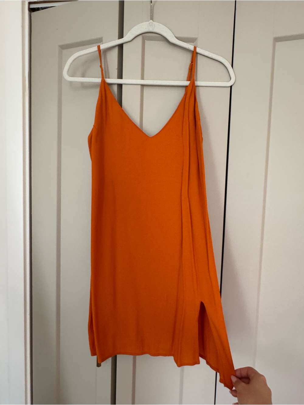 Reformation Marlowe Orange Mini Dress